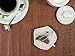 HIC Kitchen Tea Bag Holder Caddy, Fine White Porcelain, Leaf Design