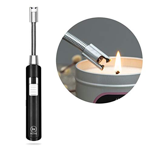 iN Electric Lighter Rechargeable with USB Cable | Child Safety Lock | Flameless Electric | Windproof Flameless Candle Lighter