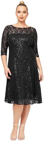 jessica london plus size women's lace fit & flare dress Jessica London Women's Plus Size Stretch Lace Maxi Dress