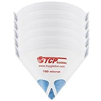 TCP Global 250 Pack of Paint Strainers with Fine 190 Micron Filter Tips - Premium"Pure Blue" Ultra-Flow Blue Nylon Mesh - Cone Paint Filter Screen