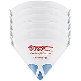 TCP Global 250 Pack of Paint Strainers with Fine 190 Micron Filter Tips - Premium "PURE BLUE" Ultra-Flow Blue Nylon Mesh - Cone Paint Filter Screen