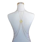 Boosic Vintage Mutli-Layers Flower Hollow Charm Crossover Back Body Chain For Women