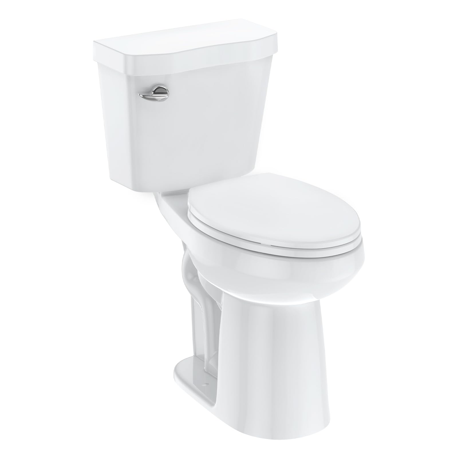 Two Piece Toilets Elongated, 21" Extra Tall Toilet