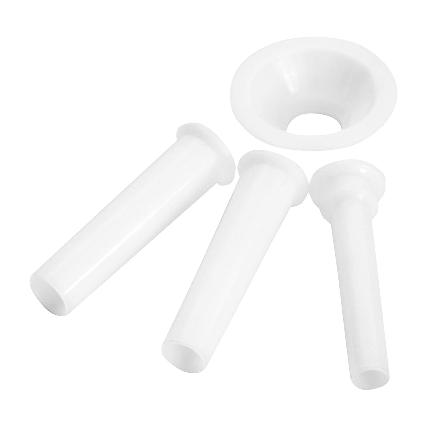 Westmark Sausage Funnel Set, 4 Pcs., Ø 1.5/2/2.3 cm, Accessory For Westmark Meat Mincer (97502260 / Size 5), Plastic, White, 14932230
