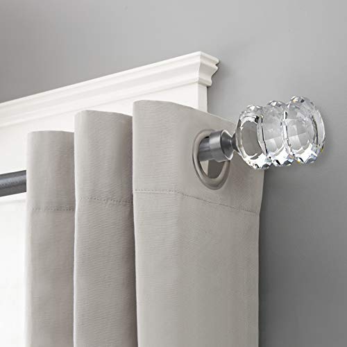 Sheffield Home, AMG, and Enchante Accessories, 3 Ring Crystal Curtain Rod, 36 to 66-Inch, Pewter - Thumbnail 7