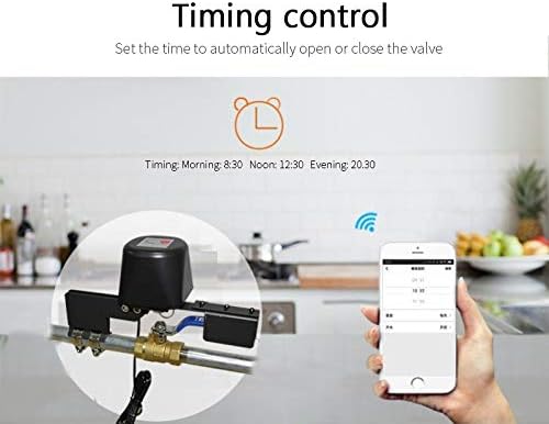 SKTE Control inteligente de la vlvula de agua Tuay vlvula mecnica inteligente de modo dual Bluetooth WiFi vlvula inteligente utilizada con Alexa Google Assistant Smart Life