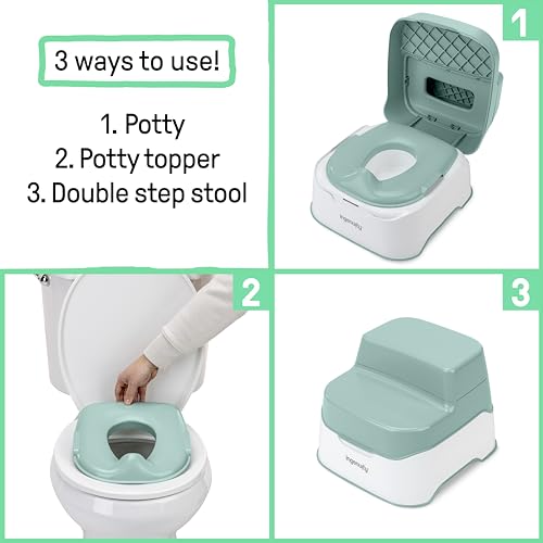 Ingenuity Prepare to Potty 3-in-1 System - Potty Training Toilet, Topper, Step Stool, Easy Setup, for Toddlers Ages 18 Months+