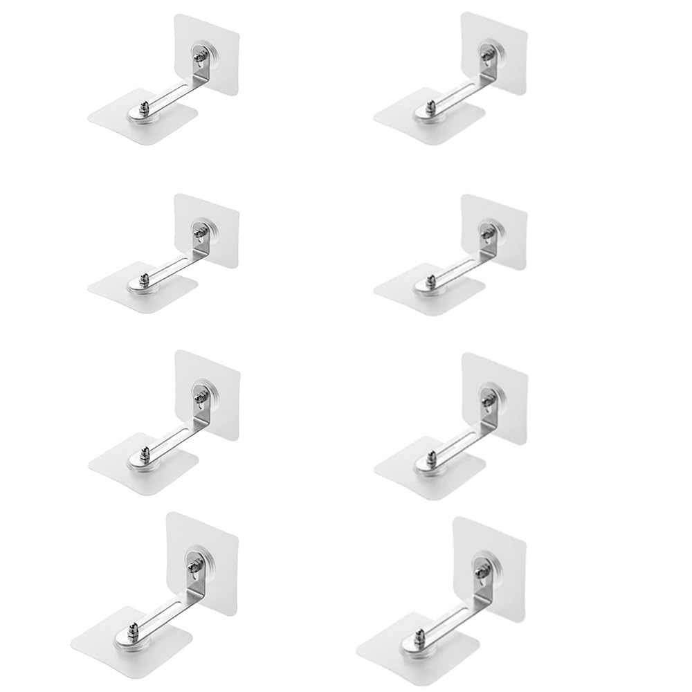 8Pcs Wall Anchor No Drill Install Anti-Tip Furniture Kit - Baby Proofing Gear to Fix Shelf and Prevent Falling for Child Safety