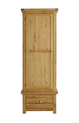 Birlea Woburn 1-Door 1-Drawer Wardrobe, Wood, Oak, 57 x 70 x 200 cm