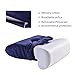 SOMIDE Nap Sleeping Face Pillow, Memory Foam Slow Rebound Face Down Desk Pillow Sleeper Back Support, Hollow Design, Removable Washable Velvet Cover Blue