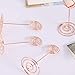 Artliving 12pcs Place Card Holder Memo Holder Clip Photo Holder Table Number Holder Round Shape Rose Gold