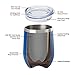 JEAREY Stemless Glass Tumbler 12 oz Stainless Steel Double Wall Vacuum Insulated Wine Cup with Lid Travel Friendly