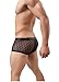 Men's Sexy Mesh Sheer Boxer Briefs Underwear Black Trunks Underpants