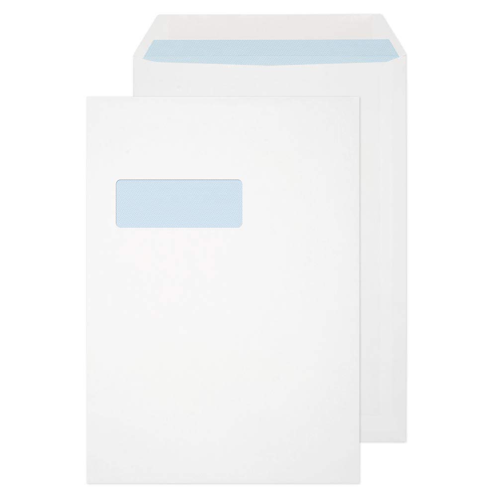 Blake Envelopes Purely Everyday 13056 Versandtasche Naßklebung Mit Fenster Weiß C4 324 x 229 mm - 100g/m² | 250 Stück