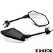 Krator Custom Black Motorcycle Skeleton Bone Hands Mirrors Compatible with Most Harley Davidsons, Suzuki, Honda, Kawasaki Cruisers side Black mirrors with skeleton hand motorcycle - Free Adapters