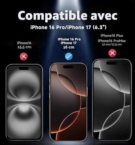 MAGIC JOHN Tempered Glass for iPhone 16 Pro/iPhone 17 (6.3 inches), 2 Pieces, Anti-Scratch 9H Hardness Screen Protector with Easy Installation Kit, Auto Dust-Elimination, HD Transparent | Pack of 2, HD Transparent, 9H Screen Protector, Anti-Dust, Anti-Bubble, Anti-Scratch, Automatic Dust Removal