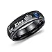 MONIYA His Queen and Her King Stainless Steel Couple Wedding Ring With Cubic Zirconia (Priced Separate)