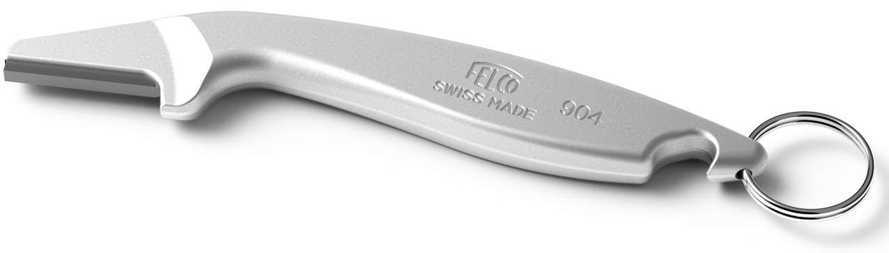 Felco Tungsten Steel Sharpener Model 904 Precise Cut Sharpens Blades Knives Shears 135mm Bottle Opener, Silver