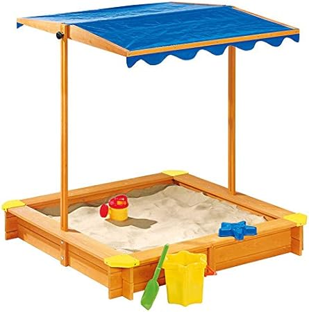 Amazon 砂場 砂場セット 屋根付き 家庭用 庭 遊具 砂あそび おもちゃ付き 118 118cm おもちゃ雑貨 おもちゃ