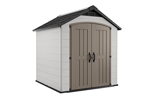 KETER Montfort Chalet et Jardin 757-5.08m², Gris Clair, 228 x 223 x 252 cm