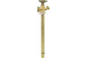 HIMAWEEK 10 Inch Anti-Siphon Frost Free Sillcock Valve Multiturn 1/2 Inch NPT, 3/4 Inch Hose Bibb, Brass Body,Brass Valve 10 inch Length