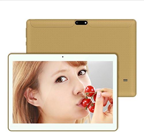 Tuscom 10.1" Inch MT6582M Quad-Core 1G + 16G Android 4.4 Dual Sim Dual Camera Phone Pad Wifi Phablet Tablet PC US Plug (Gold)