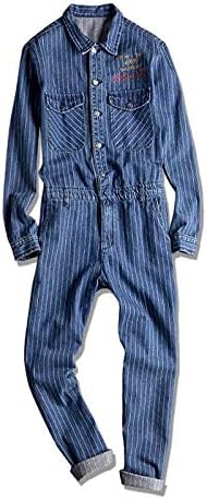 Amazon Co Jp Tenflow つなぎ オールインワン メンズ 作業着 カバーオール ジーンズ デニムジャケット ジージャン ジャンプスーツ 演出服 ストライプ 服 ファッション小物