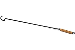 TIKI Brand Fire Pit Accessory Metal and Wood Fire Pit Poker - Cast Iron Steel- Heavy Duty Fire Pit Tool, 40 in, 131900268