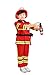 yolsun Fireman Costume for Kids, Boys' and Girls' Firefighter Dress up, Fire Fighter with Toy Accessories Set Halloween Role Play(Red,6-7 Years)