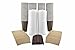 100 Pack - 16 Oz [8, 12, 20] [4 Colors] Disposable Hot Paper Coffee Cups, Lids, Sleeves, Stirring Straws - Mocha Brown