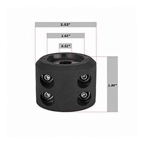 Opall Black Rubber Winch Cable Hook Stopper for ATV UTV,Heavy Duty Line Saver with Allen Wrench - Thumbnail 2