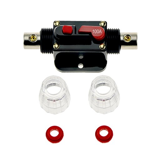 Car Audio Inline Fuse Breaker - 100A Reset Circuit Breaker Fuse Holders for Stereo Switch System Protection 12V-24V DC