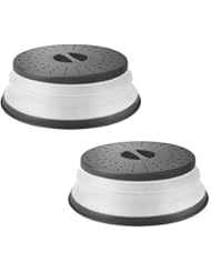 Collapsible Microwave Plate Cover for Food Microwave splatter guard,Dishwasher Safe,BPA Free,10.5 inch,grey