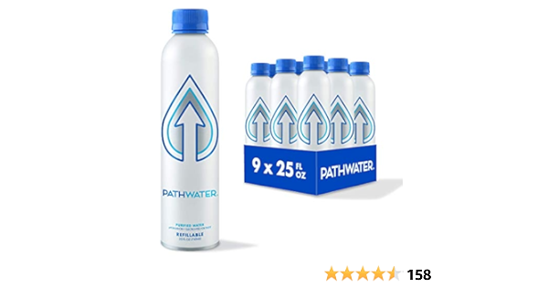 amazon com pathwater still purified bottled water made in eco friendly reusable aluminum bottles bpa free recyclable water bottles can be reused for months 25 fl oz pack of 9 home improvement pathwater still purified bottled water made in eco friendly reusable aluminum bottles bpa free recyclable water bottles can be reused for months