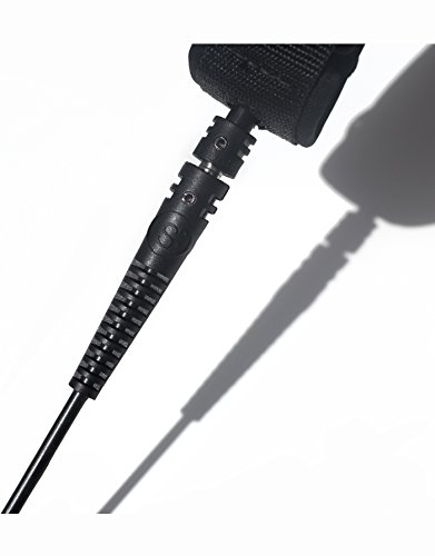 SYMPL Premium Surf Leash [ Black • 6ft - 9ft ] Surfboard Leash for Shortboard, Longboard, SUP Paddle Board Leashes for All Boards (6, Comp) - Thumbnail 2