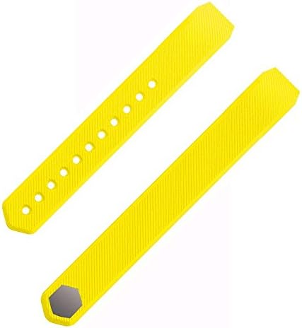Etoper Silicone Large Small Wrist Bands for Fitbit Alta Fitness Tracker Accessories with Metal Buckle Replacement(WristbandBandsSize-Small-Yellow)