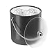 OGGI Vinyl Ice Bucket- Black Vinyl Ice Bucket with Lid and Handle, Ideal Wine Chiller Bucket or Ice Bucket for Cocktail Bar, Great Addition to Bar Cart and Home Bar Accessories, 3-quart (2.8-liter)
