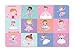 Crocodile Creek 2831-6 Sweet Dreams 2-Sided Placemat Children's Placemat, Pink, Purple, Red, Teal, Yellow, Blue
