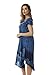 Riviera Sun Rayon Crepe Batik Marble Short Sleeve Umbrella Dress 21835-BLU-2X Blue