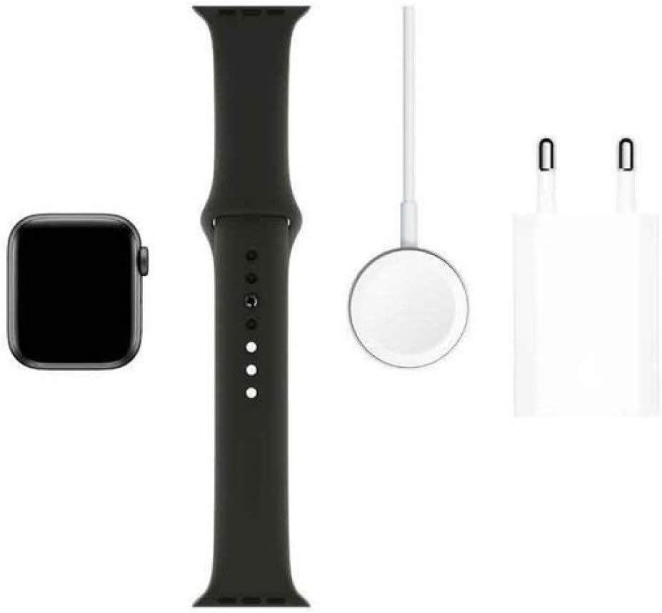 Apple Watch Series 5 Gps, 40 mm, Alumínio Cinza Espacial, Pulseira Esportiva Preto e Fecho Clássico - Mwv82bz/a