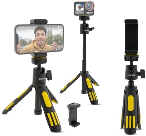Treppiede estensibile fino a 30 cm per smartphone e fotocamera, con clip per smartphone, iPhone o altro treppiede per cellulare, realizzato con una combinazione di plastica robusta e alluminio — foto 1 di 8