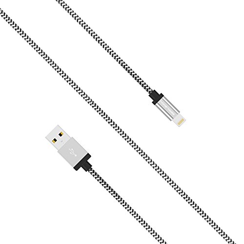 [Apple MFi Certified] ZeroLemon Lightning to USB Rugged Nylon Cable 10 Feet / 3 Meter + Aluminum Cap for iPhone 6 (4.7) /6 Plus (5.5)/ 5s / 5c / 5, Ipad Air / Mini / Mini2, Ipad 4th Generation, Ipod 5th Generation, and Ipod Nano 7th Generation [2 Year War - Thumbnail 4