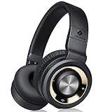 Bluetooth Headphones Over Ear Linpa M1 on Ear Wireless Headphone Hi-Fi Headset with Mic, Foldable, 30H Playtimes, Soft Earpads, Wireless and Wired Mode for TV/Cell Phones
