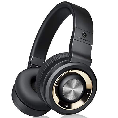Bluetooth Headphones Over Ear Linpa M1 on Ear Wireless Headphone Hi-Fi Headset with Mic, Foldable, 30H Playtimes, Soft Earpads, Wireless and Wired Mode for TV/Cell Phones