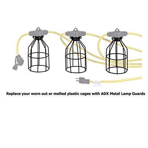 Newhouse Lighting Metal Lamp Guard for Pendant String Lights and Vintage Lamp Holders, Industrial Wire Iron Bird Cage, 4-Pack (Certified Refurbished)