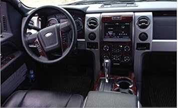 Amazon Com Interior Burl Wood Dash Trim Kit Set For Ford F 150 F150 F 150 2013 2014 Crew Cab Automotive