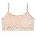 VeaRin Big Girls' Cotton Training Crop Bra with Padding,Starter Bras for Girls Pack of 4 White