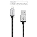 [Apple MFI Certified] ACEPower® 6.6 Feet / 2m Extra Long Nylon Braided Tangle-Free 8 Pin Lightning to USB Cable with Aluminum Connector Heads for iPhone 6 / 6 Plus / 5s / 5c / iPad Air / Air 2 / iPad mini / mini 2 / mini 3 / iPod nano and iPod touch in Grey (Retail Packaging)