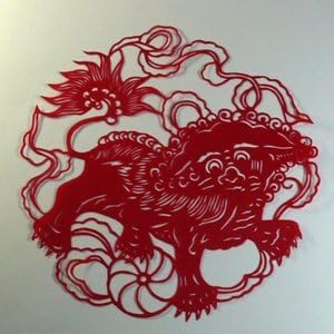 Amazon Co Jp 切り絵 獅子舞 中国雑貨 多幸屋 切り絵販売 おもちゃ