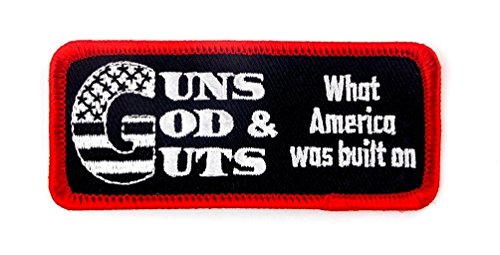 Guns God & Guts What America Was Built On Embroidered Patch Iron Sew BSPM01030